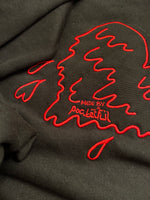 Big Heart - Black Hoody - Red design