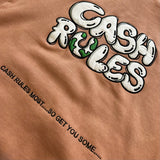 Cash Rules - Salmon Hoody - PREMIUM Black Design