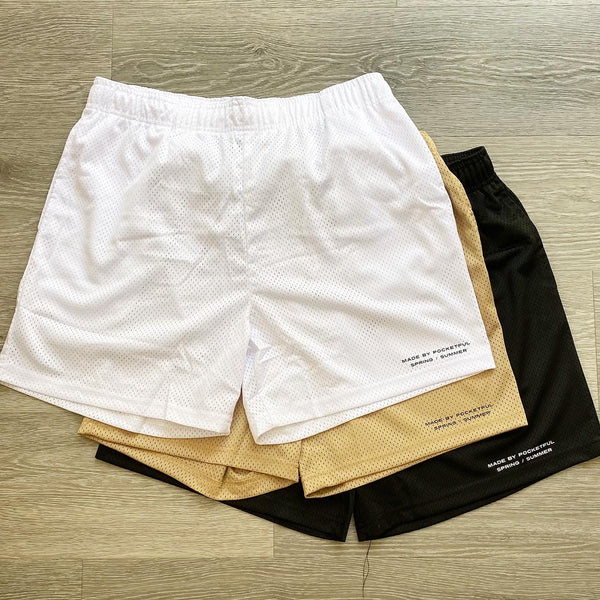 Mesh - Mesh Shorts - White or Black Design