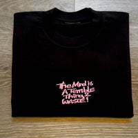 Money Mind - Black T-Shirt - Pink/ Green Design