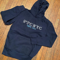 PFC NYC - Navy Hoody - White/Blue Design