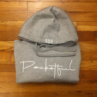 Script - Grey Hoody - White Design