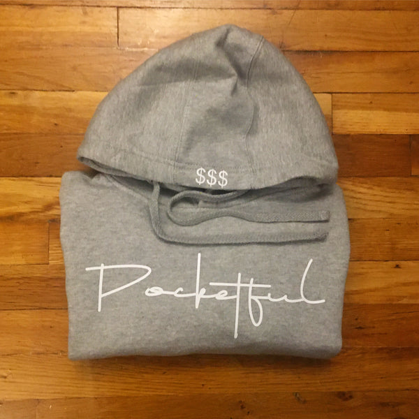 Script - Grey Hoody - White Design