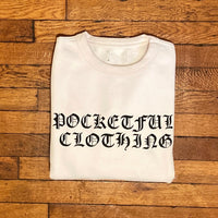 Old English - White Crewneck - Black Design