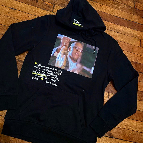 GOAT - Black Hoody - HOV - White/ Neon Design