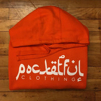 Arabic - Orange Hoody - White Design