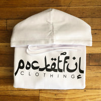 Arabic - White Hoody - Black Design