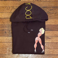 Miss Betty - Brown Hoody - Yellow Design