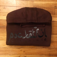 Arabic - Brown Hoody - Black Design