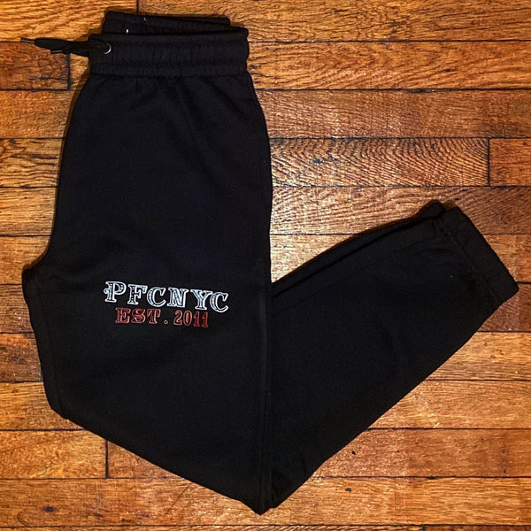 PFC NYC - Black Sweats - Red/ White Design