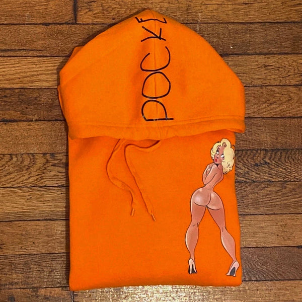 Miss Betty - Orange Hoody - Black Design