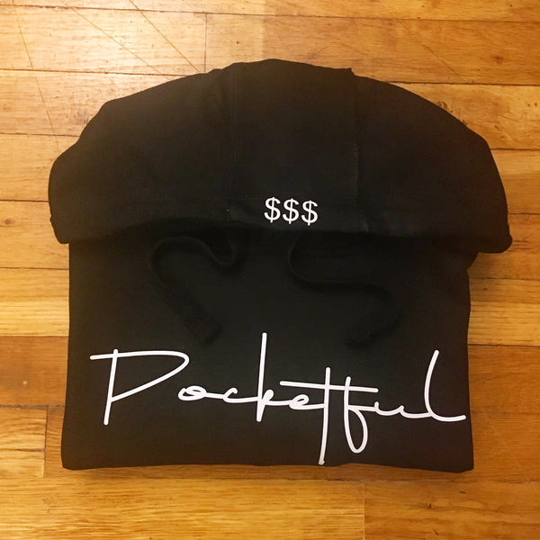 Script - Black Hoody - White Design