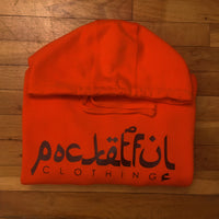 Arabic - Orange Hoody - Black Design