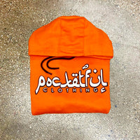 Arabic - Orange Hoody - Black/ White Design