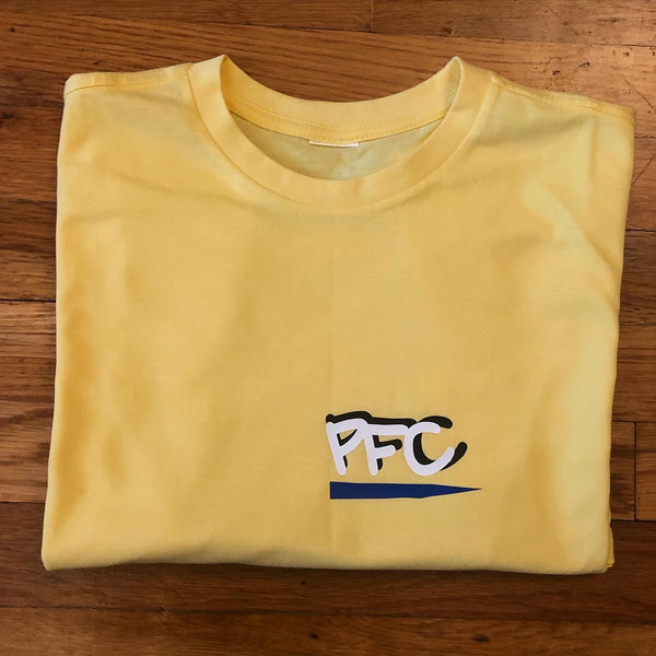 PFC - Yellow T-Shirt - Black/Royal Blue/ White Design