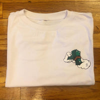 Money Hands - White T-Shirt - Green/ Brown Design