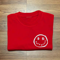 Smiley - Red T-Shirt - White Design