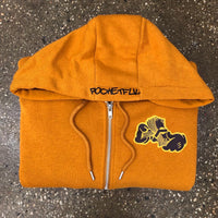 Money Hands - Mustard Zip Hoody - Yellow/Black Design