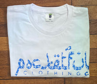 Arabic - White T-Shirt - Blue/ White Design