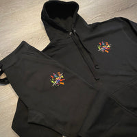 Splash - Black Sweatsuit - Multi Color Design