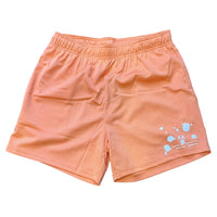 Splash - Peach Mesh Shorts - White Design