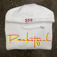 Script - White Hoody - Orange/Lime Design