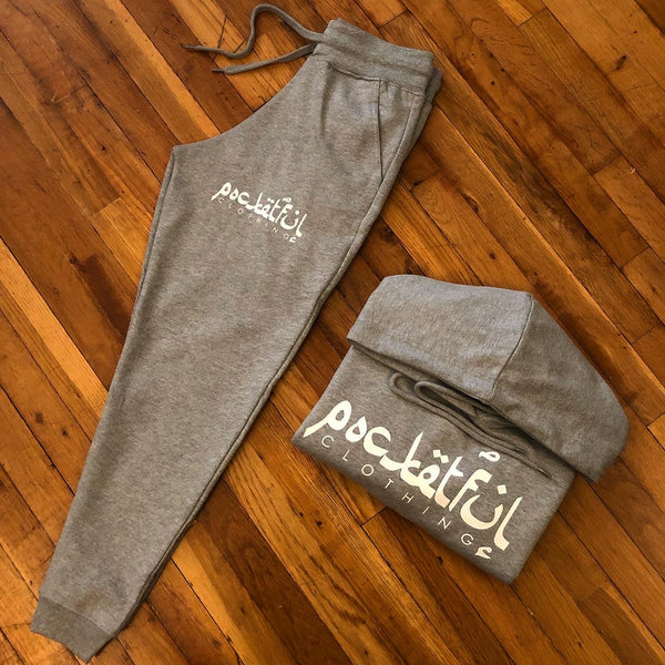 Arabic - Grey Sweatsuit - White Design