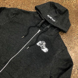 Money Hands - Charcoal Grey Zipper Hoody - Grey Design