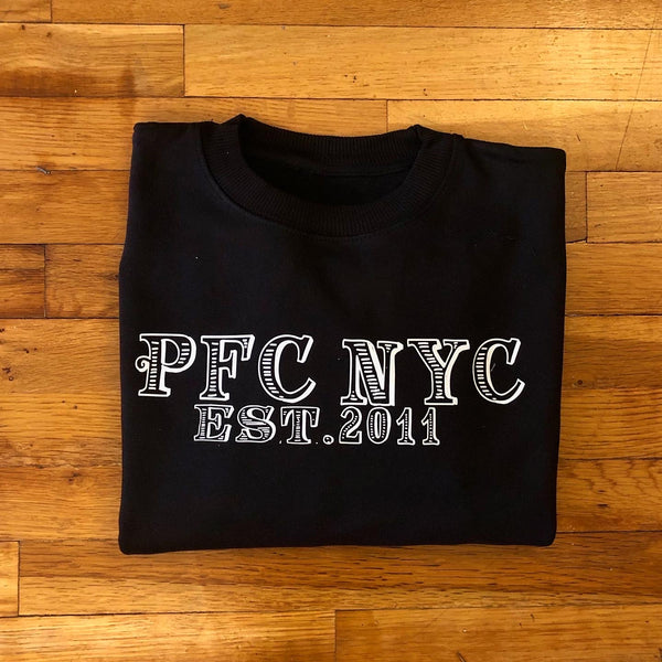 PFC NYC - Black Crewneck - White Design