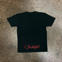 Classic - Black Pocket Tee - Red/ Black Design