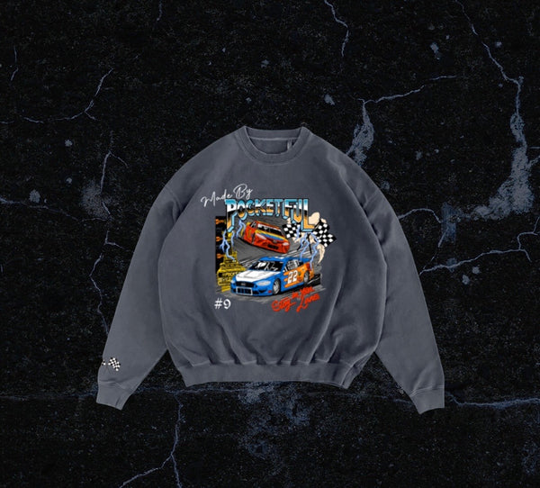 PF Racer - Vintage Grey Premium Crewneck