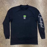 Money Patch - Black Long Sleeve Tee - White Design