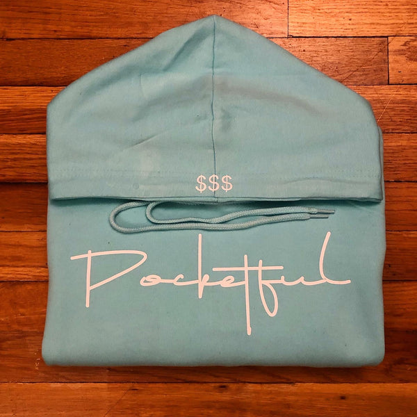 Script - Diamond Blue Hoody - White Design