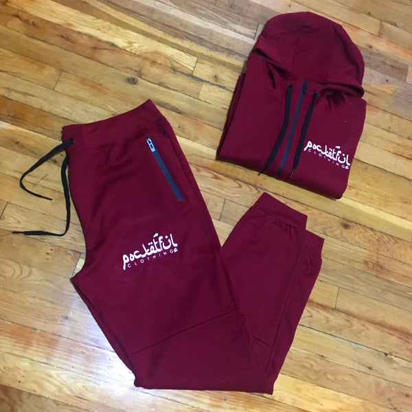 Arabic - Burgundy Tech Suit - White Design