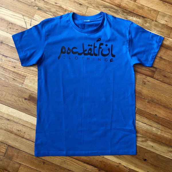 Arabic - Blue T-Shirt - Black Design