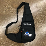 Money Hands - Black Strap Bag - Royal Blue/ White Design