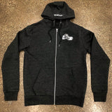 Money Hands - Charcoal Grey Zipper Hoody - Grey Design