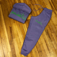 Lavender Sweatsuit - Hyper Green Design