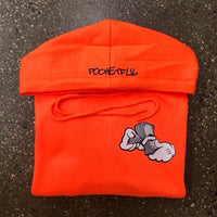 Money Hands - Orange Hoody - Grey/ White Design