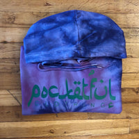 Arabic - Tie Dye (Purple/ Blue) Hoody - Green Design