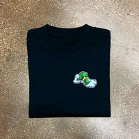 Money Hands Patch - Black T-shirt - Green Design