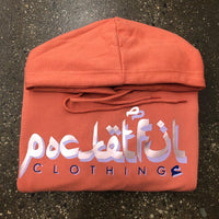 Arabic - Peach Hoody - Rose Gold/Violet/Blue Design