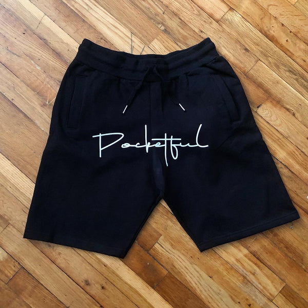 Script - Black Shorts - White Design