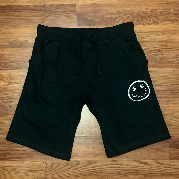 Smiley - Black Shorts - White Design