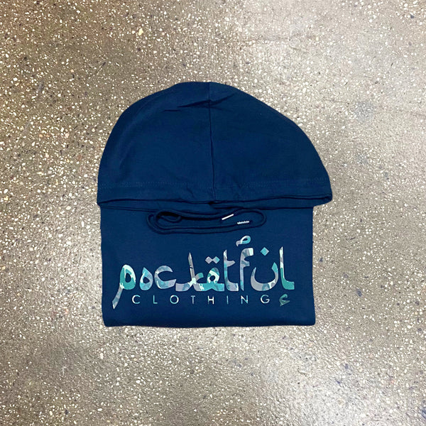 Arabic - Navy Hoody - Camo Design