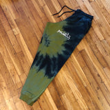 Arabic - Tie Dye (Olive/ Navy) Sweatsuit - White Design