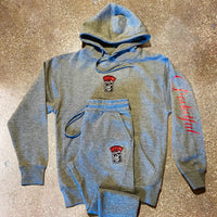 Money Patch - Grey Sweatsuit - Red Design