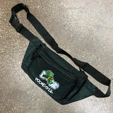 Money Hands - Black Strap Bag - Green/White Patch Design