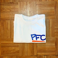 PFC - White T-Shirt - Royal Blue/ Orange Design