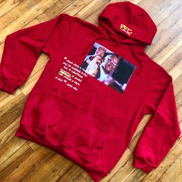 GOAT - Red Hoody - HOV - White/ Neon Design